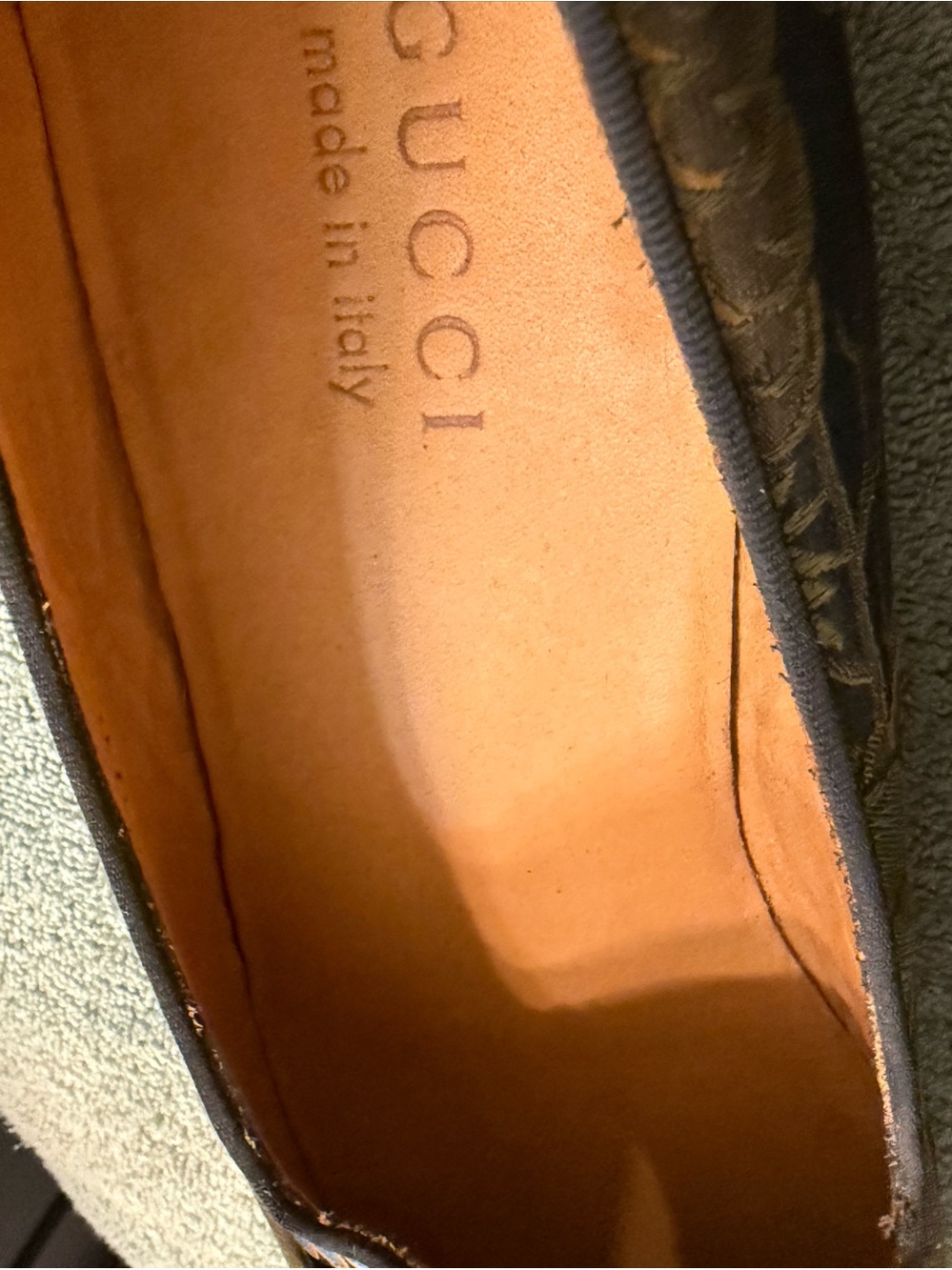 Gucci Floral Brocade Ribbon Loafers in Black, Gold, Blue & Red - Picture 6 of 14